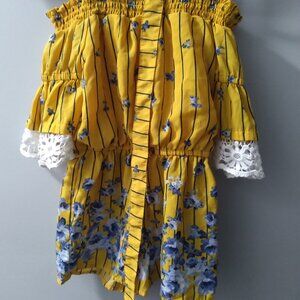 Kids size 5 off the shoulder takara girls